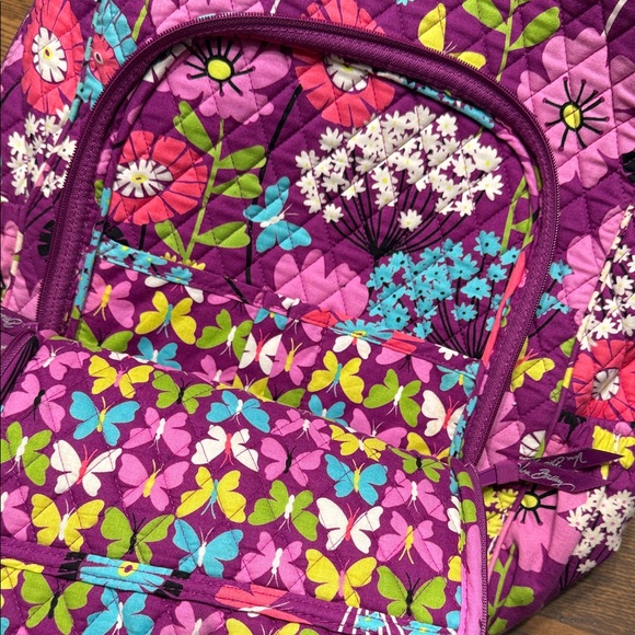 Vera Bradley Flutterby Floral Backpack Retired - Picture 3 of 8